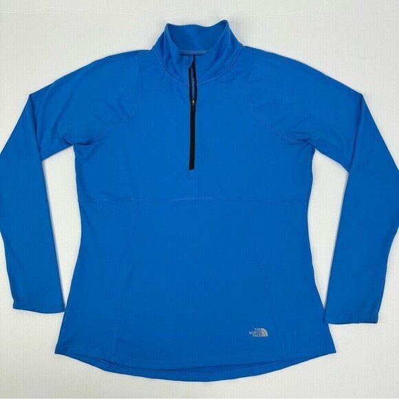 The North Face Women's Blue 1/4 Zip Pullover Long Sleeve Activewear Top M/C38 - Picture 6 of 14